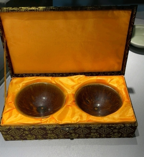 古玩陶瓷宋代·褐釉盞一對拍賣，當前價格3600元