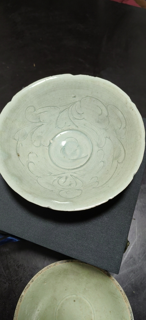 古玩陶瓷刻花蓖紋影青碗真品鑒賞圖