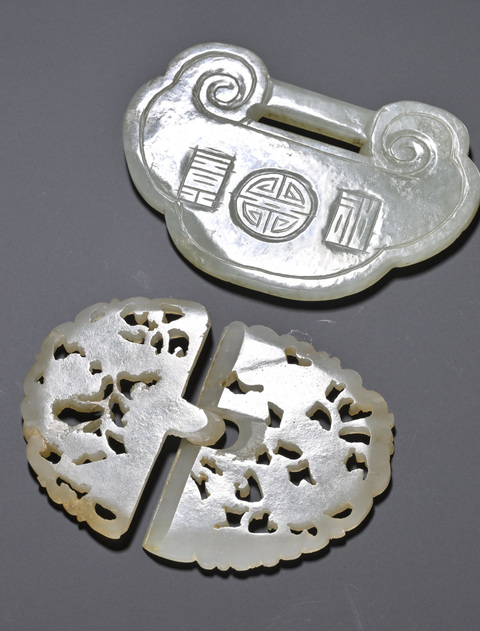 古玩玉器和田玉雕“帶扣”真品鑒賞圖