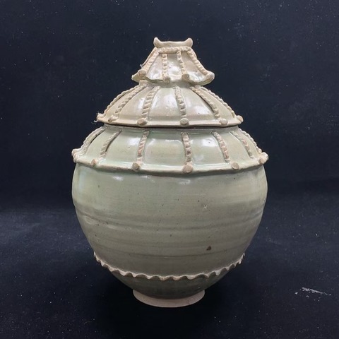 古玩陶瓷青釉谷倉罐真品鑒賞圖