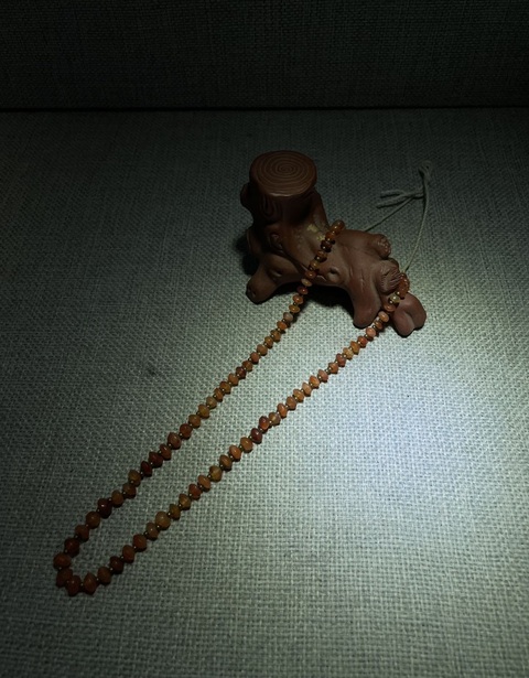 古玩玉器紅瑪瑙珠串真品鑒賞圖