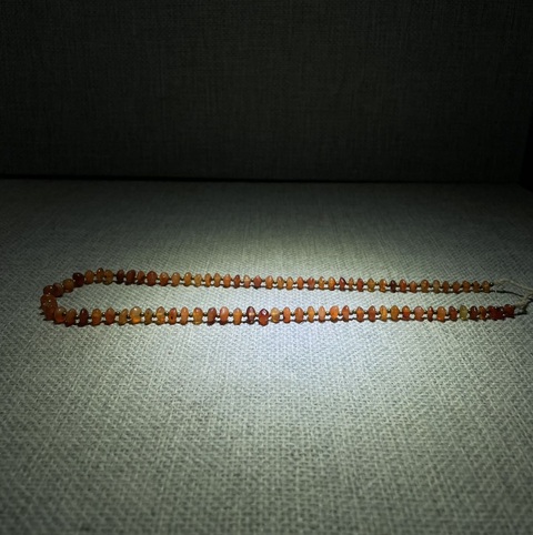 古玩玉器紅瑪瑙珠串真品鑒賞圖