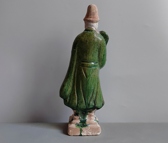 古玩陶瓷明代三彩人物站立俑拍賣，當前價格76元