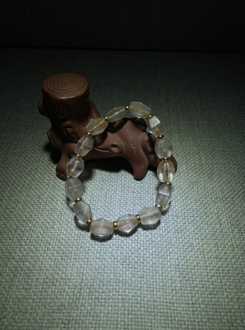 古玩玉器天然水晶珠串真品鑒賞圖