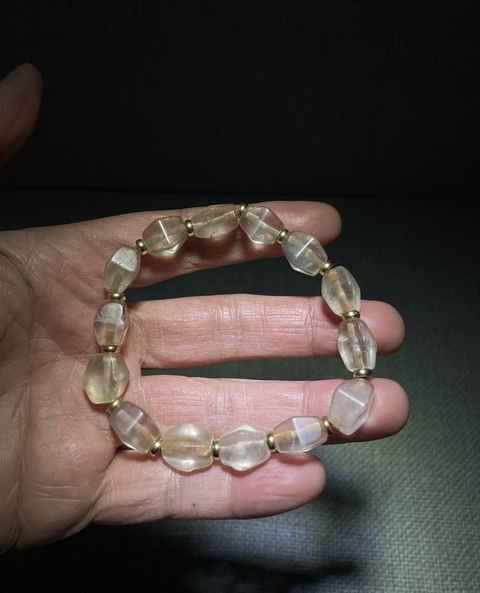 古玩玉器天然水晶珠串真品鑒賞圖