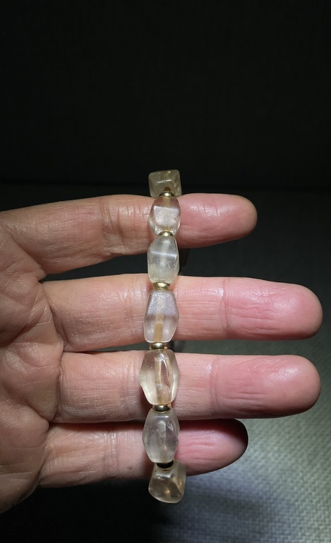 古玩玉器天然水晶珠串真品鑒賞圖