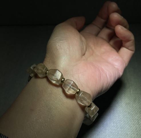 古玩玉器天然水晶珠串真品鑒賞圖