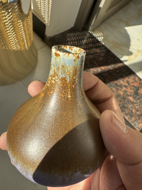 古玩陶瓷窯變釉瓶真品鑒賞圖