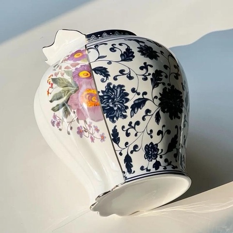 古玩陶瓷花卉紋罐真品鑒賞圖