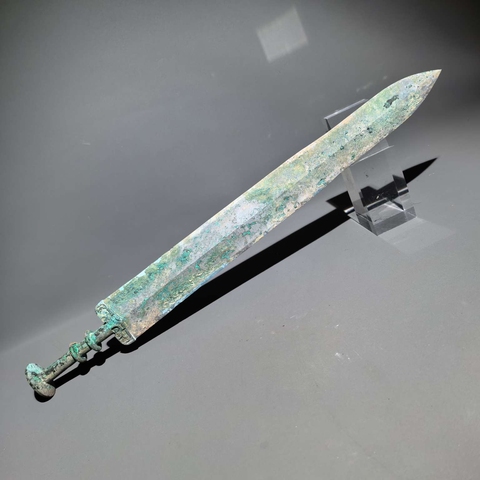 古玩銅器青銅劍真品鑒賞圖