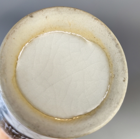 古玩陶瓷哥釉粉彩雪景圖撇口瓶真品鑒賞圖