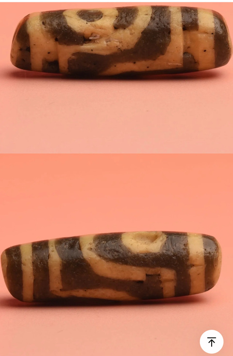 古玩玉器料器天珠真品鑒賞圖