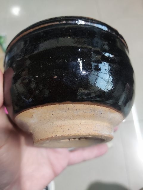 古玩陶瓷明代黑釉唇口香爐拍賣，當前價格1元