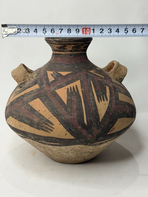 古玩陶瓷文化期·彩繪雙耳壺真品鑒賞圖