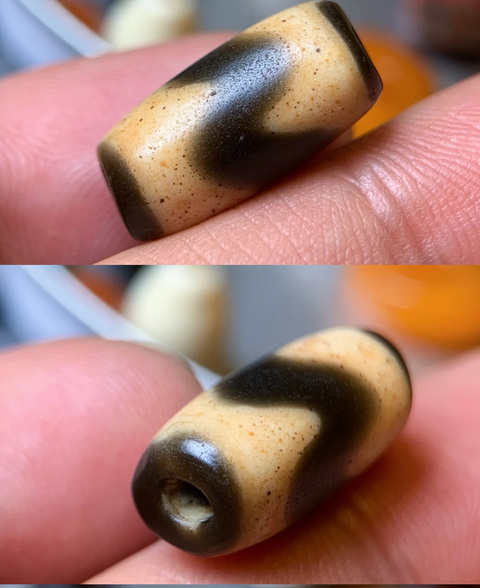 古玩玉器料器天珠真品鑒賞圖