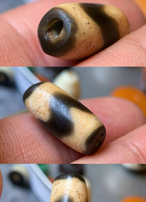 古玩玉器料器天珠真品鑒賞圖