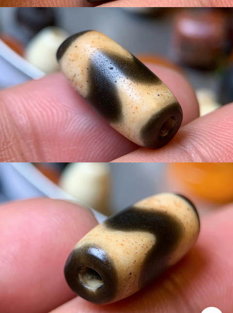 古玩玉器料器天珠真品鑒賞圖