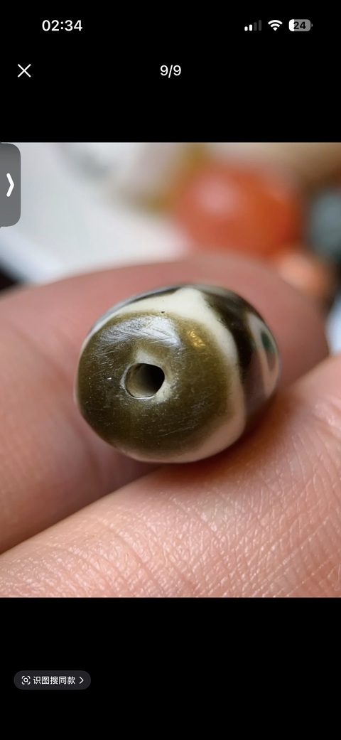 古玩玉器料器天珠真品鑒賞圖