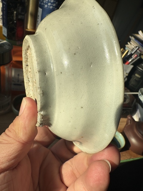 古玩陶瓷明初影青印花盤拍賣，當前價格4566元