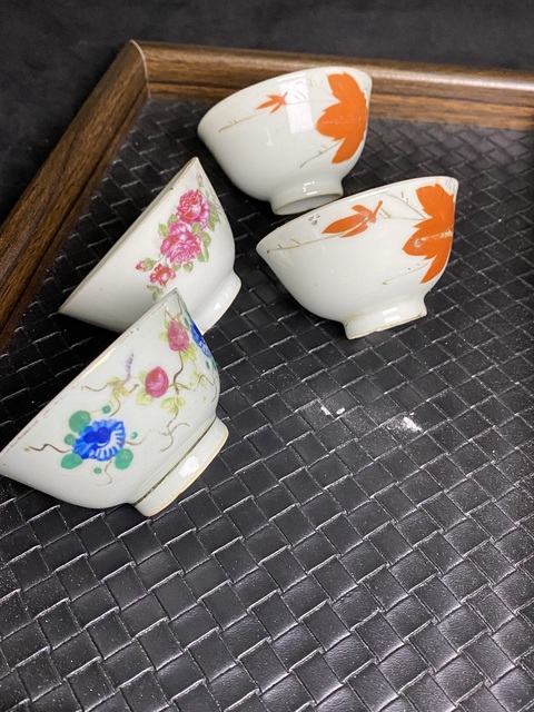 古玩陶瓷民國花卉紋杯拍賣，當(dāng)前價格688元