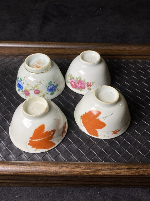 古玩陶瓷民國花卉紋杯拍賣，當(dāng)前價格688元