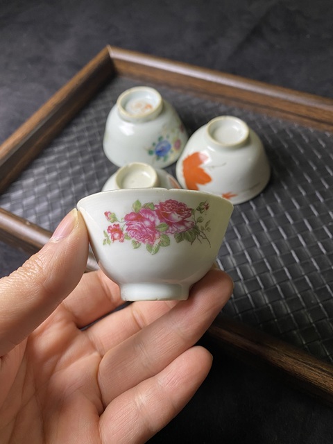 古玩陶瓷民國花卉紋杯拍賣，當(dāng)前價格688元