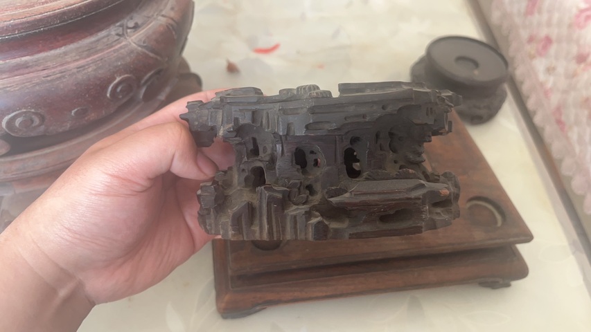 古玩雜項木座真品鑒賞圖