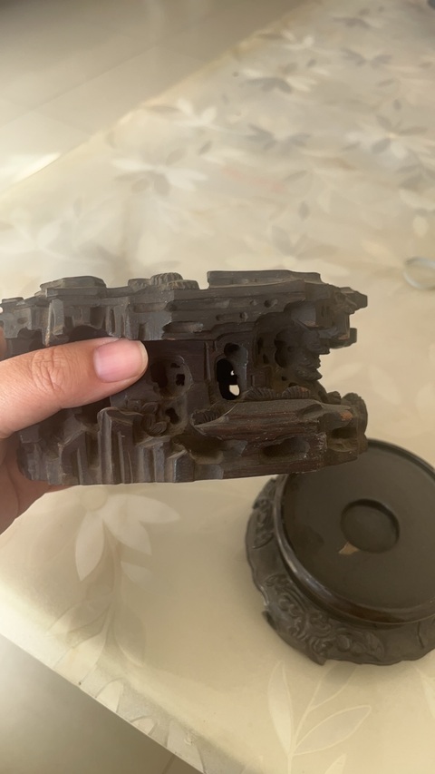 古玩雜項木座真品鑒賞圖