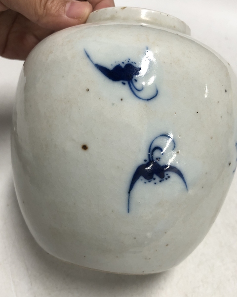 古玩陶瓷光緒·青花花鳥紋罐拍賣，當前價格2999元