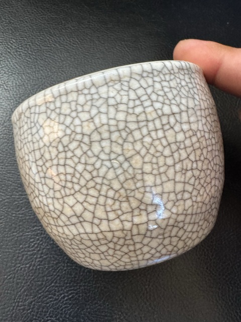 古玩陶瓷哥釉案缸真品鑒賞圖