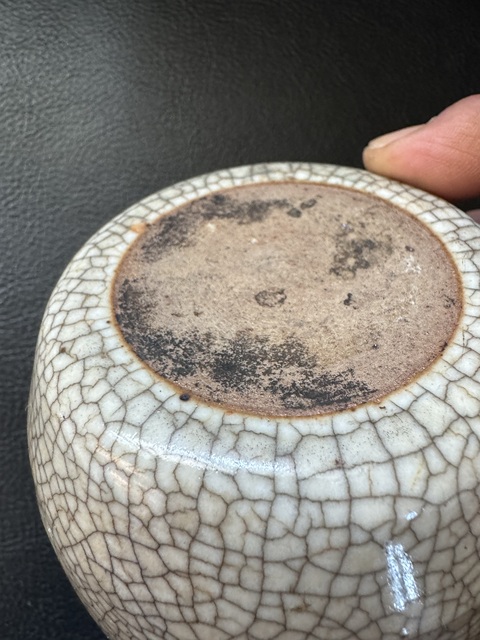 古玩陶瓷哥釉案缸真品鑒賞圖