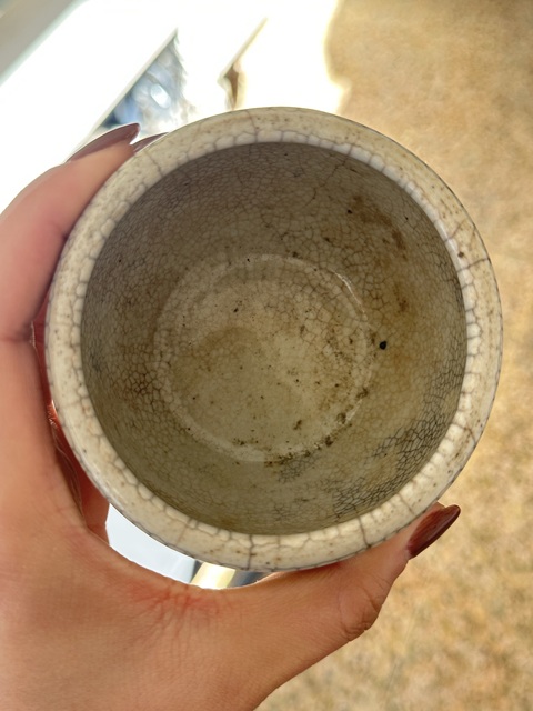 古玩陶瓷哥釉小缸真品鑒賞圖