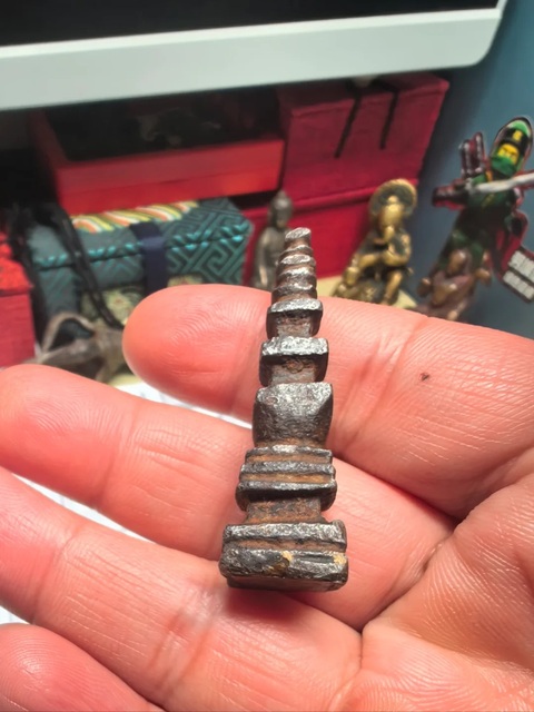 古玩銅器合金佛塔真品鑒賞圖