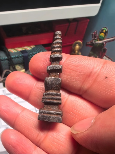 古玩銅器合金佛塔真品鑒賞圖