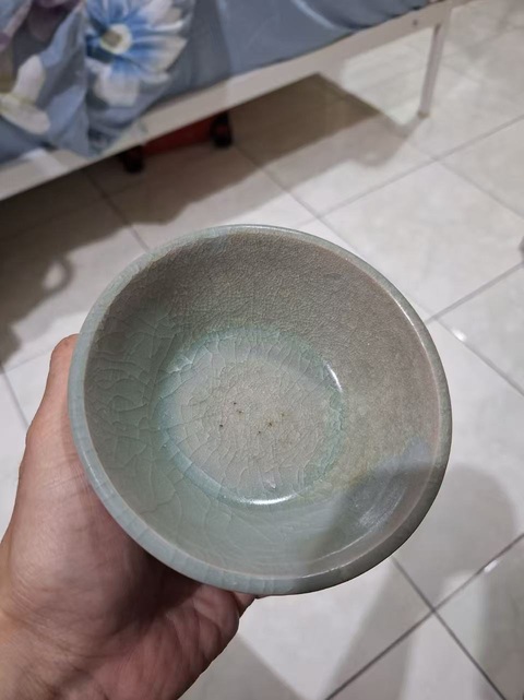 古玩陶瓷龍泉青瓷直壁洗真品鑒賞圖