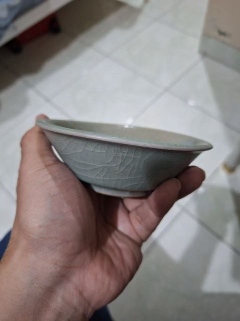 古玩陶瓷龍泉青瓷直壁洗真品鑒賞圖