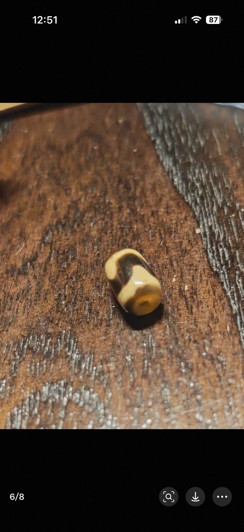 古玩玉器料器天珠真品鑒賞圖