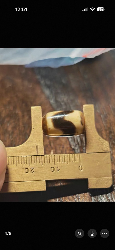 古玩玉器料器天珠真品鑒賞圖