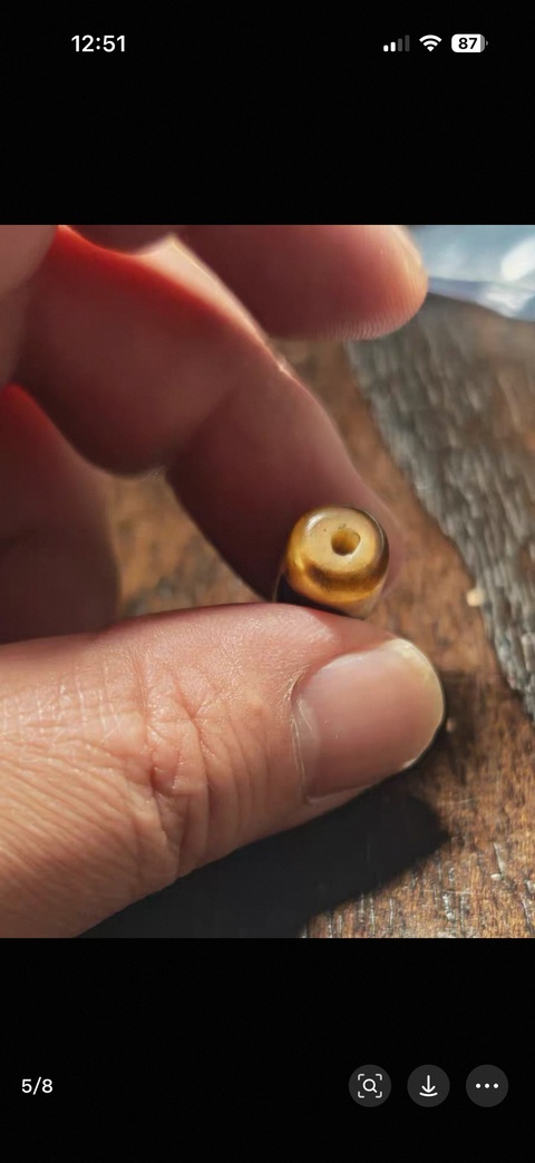 古玩玉器料器天珠真品鑒賞圖