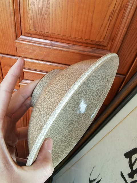 古玩陶瓷哥釉斗笠碗真品鑒賞圖