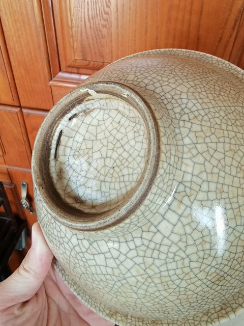 古玩陶瓷哥釉斗笠碗真品鑒賞圖