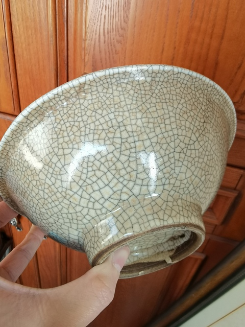 古玩陶瓷哥釉斗笠碗真品鑒賞圖