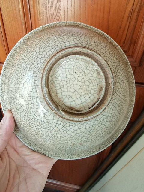 古玩陶瓷哥釉斗笠碗真品鑒賞圖