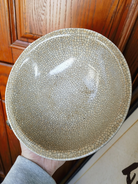 古玩陶瓷哥釉斗笠碗真品鑒賞圖