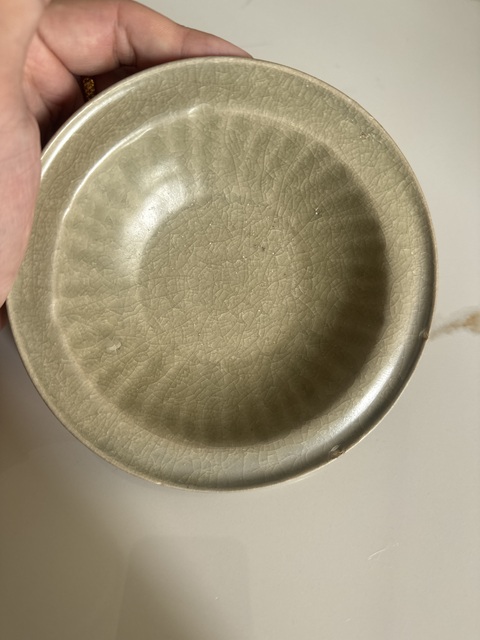 古玩陶瓷青釉盤真品鑒賞圖