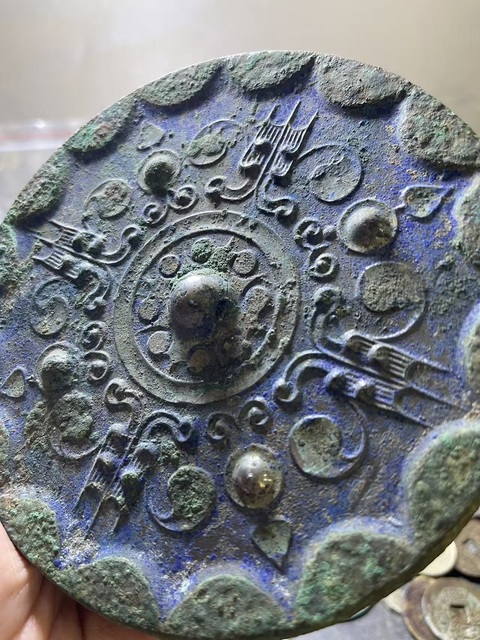 古玩銅器西漢·草葉紋鏡真品鑒賞圖