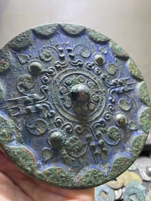 古玩銅器西漢·草葉紋鏡真品鑒賞圖