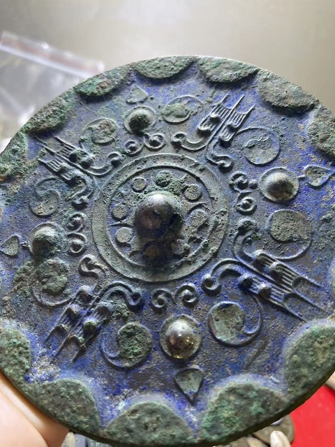 古玩銅器西漢·草葉紋鏡真品鑒賞圖