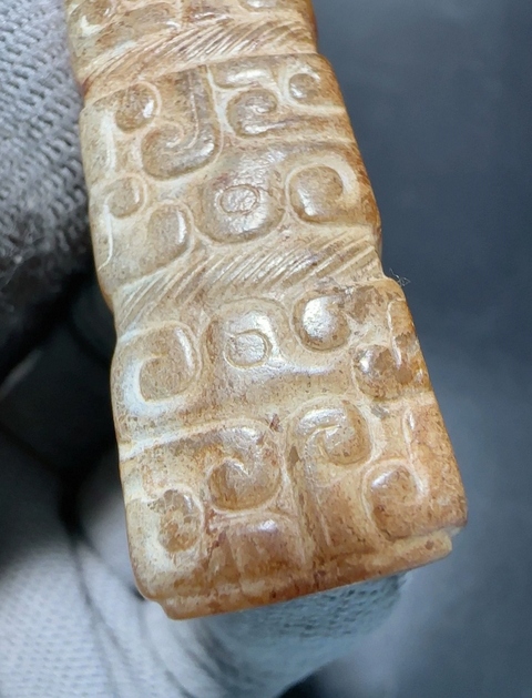 古玩玉器仿古做舊玉勒子真品鑒賞圖