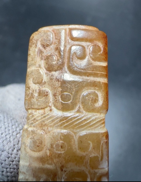 古玩玉器仿古做舊玉勒子真品鑒賞圖